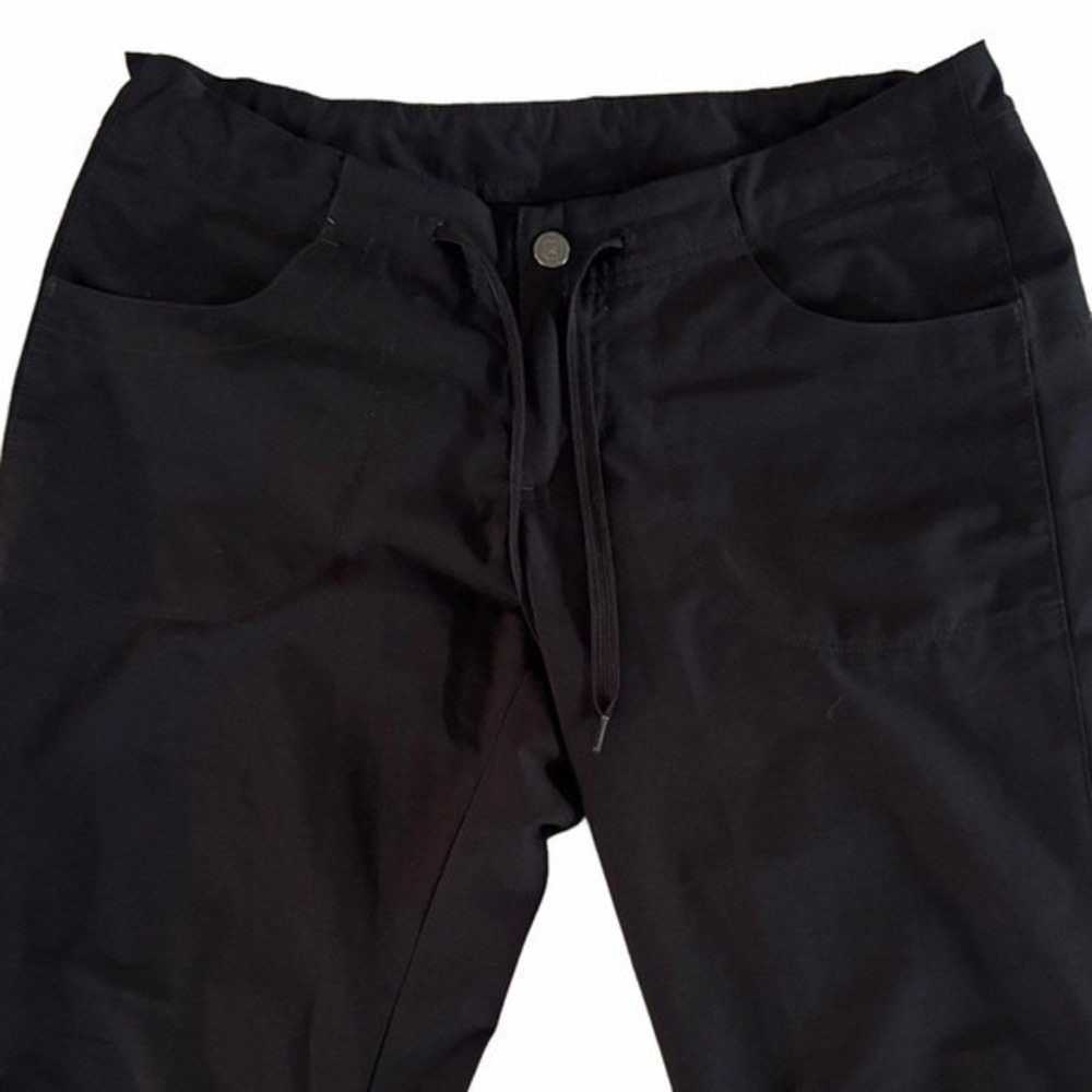 Patagonia Women's Black Pull On Drawstring Cropped Pants Casual - size‎ 4